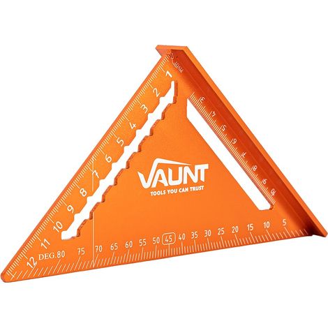 Vaunt 125mm Aluminium Pocket Metric Speed Square 5 Inch Pocket Square V1149009 (1/4)
