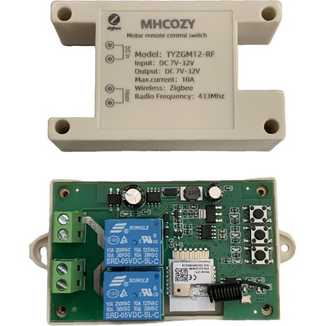 Smart Life App Zigbee Smart Wireless DC Linear Acuator/Motor Forward Reverse Controller Relay Module, fonctionne avec (hub Tuya Zigbee nécessaire) (1/5)