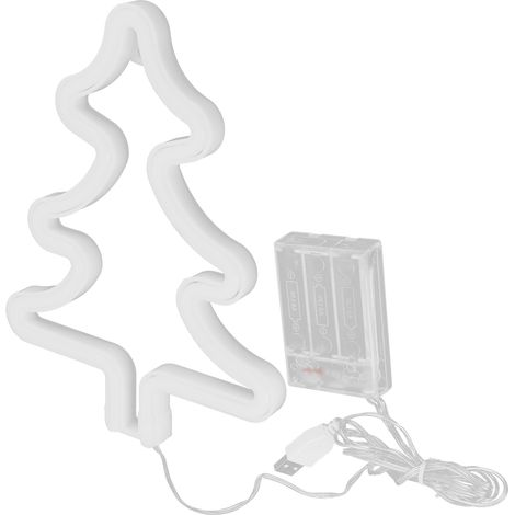 Bunte LED-Neonlichter, farbenfrohe Weihnachtsbaum-Neon-Schilder als Dekoration für Zuhause, Schlafzimmer und Weihnachtsfeier (1/5)