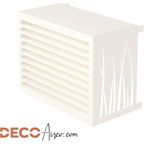 Cache climatiseur DECOAirco Blanc crème - Taille S (H70, L90, P50-65cm) (1/5)