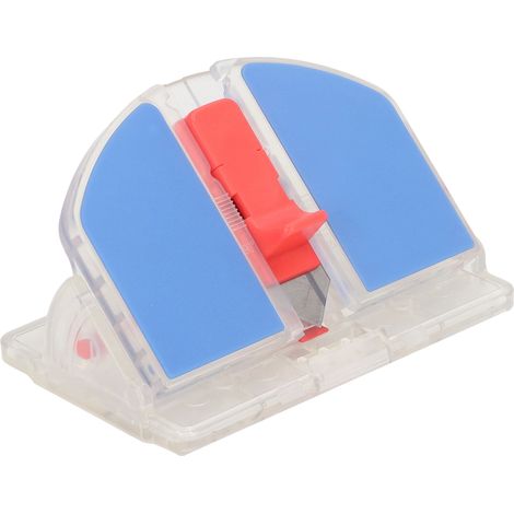 Coupe-papier double tête réglable avec biseau à 45° et coupe à angle droit à 90° coupe-papier portable en plastique adapté au carton KT. (1/5)
