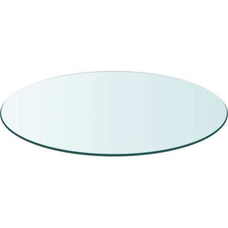 Plateau de table Design Moderne, Dessus de table de salle à manger, ronde en verre trempé 800 mm OIB9708E (1/4)