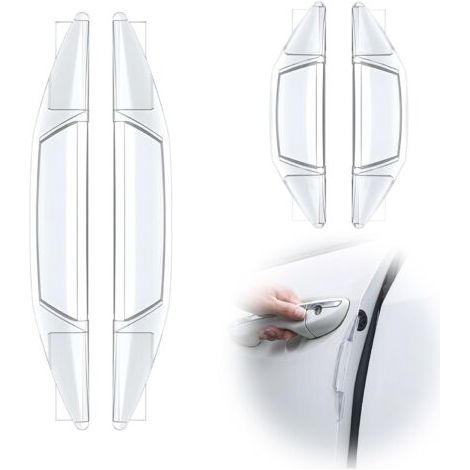 Protection Portière Voiture 4 Pièces - Protège Portière Voiture Transparent Universel  Anti-Golpes pour Voiture, Auto-Agréable et Facile à Installer pour Bords Contre Rayures (1/5)