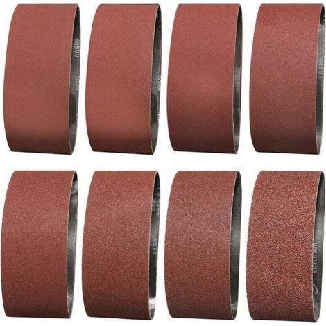Promotion Bande Abrasive 75X457 mm- Grains 1 X 40/60 & 2 X 80/120/180/240/320/400 Bande de Ponceuse pour le Pon��age, le Polissage et le D��poussi��rage, Id��ale pour le Bois (14 Pi��ces)-- (1/2)