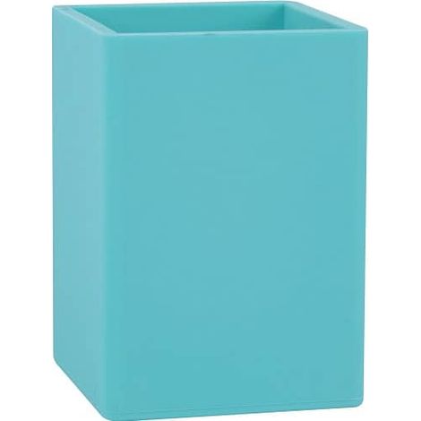 Portalapices silicona cuadrado Turquesa