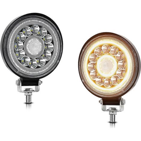 Phares LED ronds de 4 pouces pour véhicules tout-terrain, phares de travail LED pour tracteurs --- (1/5)