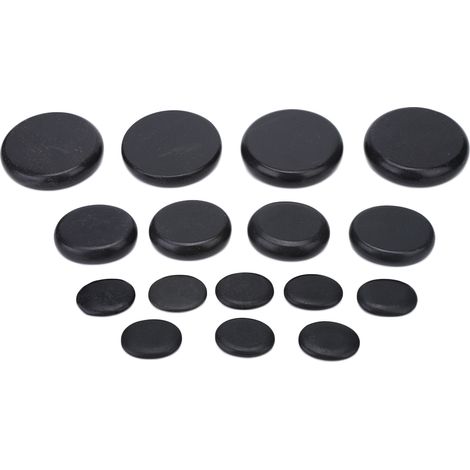 16 pierres de massage naturelles ovales pour spa et salon de beauté, pack de 16 (1/5)