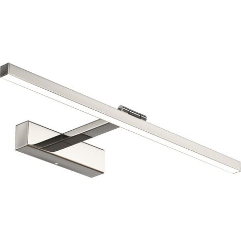 Lampada da specchio per bagno in acciaio inox, LED, singola, 8W, luce bianca calda, 40cm (1/4)