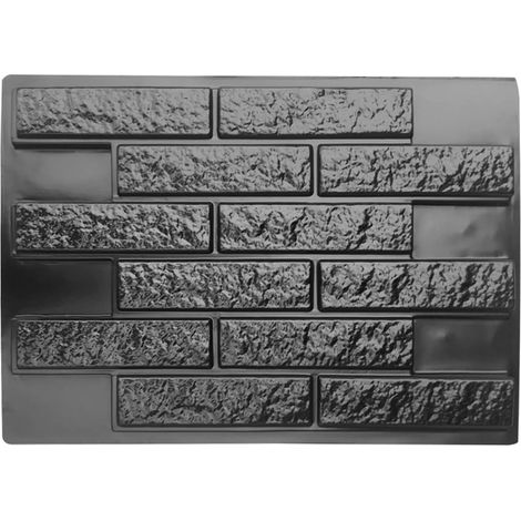 Moule Brique Parement, Moules à béton, Pierre de façade, Forme de Moule Mural, ABS moules réutilisables de Chemin de Jardin de Pavage de béton de Patio, Dalle de Ciment de Mur pour la décoration (1/5)
