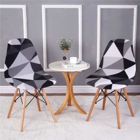 Housses de chaise scandinaves - Lot de 6 - Gris - Extensibles et déhoussables (1/4)