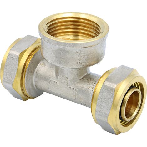 Klemmring Schraubfitting T-Stück 26x3 mm 1 Zoll Innengewinde (1/5)
