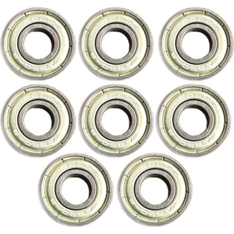 Satz mit 8 abgedichteten Rollenlagern 608ZZ (ABEC11) aus Edelstahl (1/5)