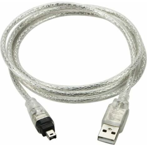 Câble adaptateur USB mâle vers FireWire IEEE 1394. Connecteur iLink mâle 4 broches pour caméscope Sony DCR-TRV75E.pa (1/4)