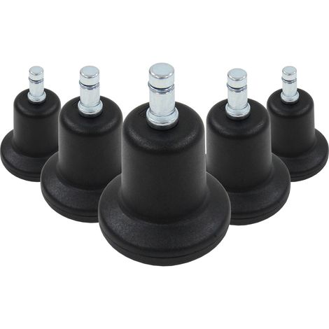 5x Bodengleiter STAND klein No. 11 Stift 11 mm / 50 mm Standfüße (5er Pack) hjh OFFICE