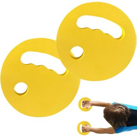 Disques d'entraînement aquatiques – 2 disques d'entraînement flottants Eva Équipement d'entraînement pour l'eau avec poignée ergonomique, outils de résistance légers pour la remise en forme de (1/5)