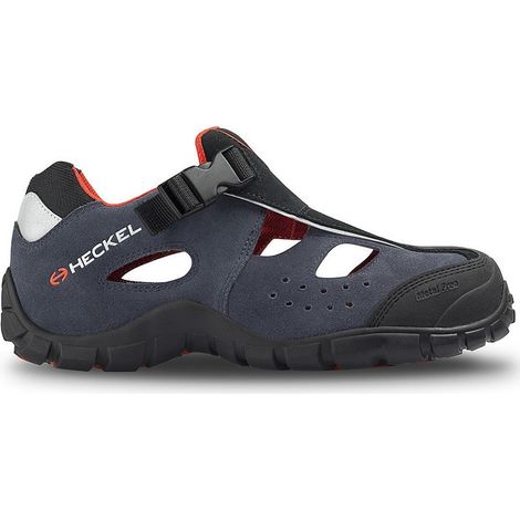 Sandales de sécurité S1P MacAir 2.0 – Semelle anti-perforation metal-free – Tige cuir velours respirant – Pointure 48 – Norme EN ISO 20345 – Heckel