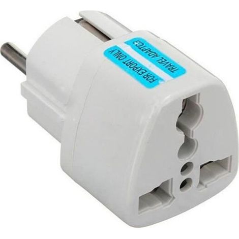 Adaptateur Prise Plug voyage UK US vers FR EU France/Europe (1/3)
