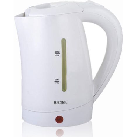 Haeger Travel Hervidor eléctrico 0,5 L blanco 1100W (1/3)
