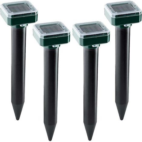 Set of 4 Solar Powered Ultrasonic Mole Repellents, Upgraded Mole/Mouse, etc. (1/5)