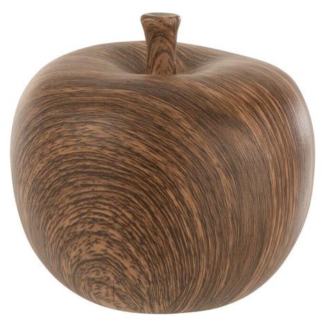 Pomme décorative en céramique marron LOKA - H 10 ou H 15cm 10 cm-Hauteur 10 cm