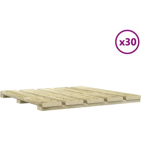 vidaXL Tile de Decking 30 uds. Verde 50 x 50 cm Pino Impregnado Verde (1/2)