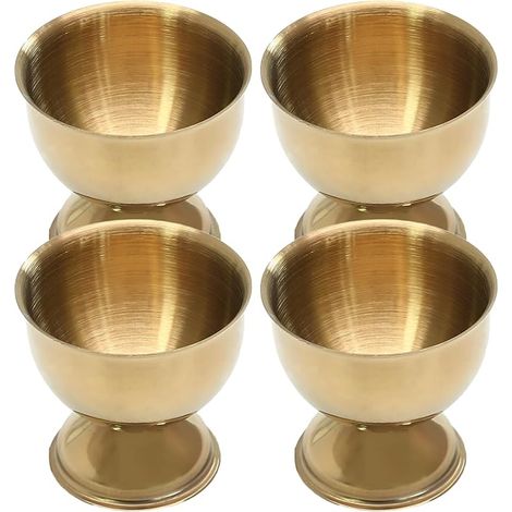 Boîte à œufs 4 pièces - support à œufs - plateaux à œufs - convient pour conserver les œufs à la coque - couleur dorée (1/5)