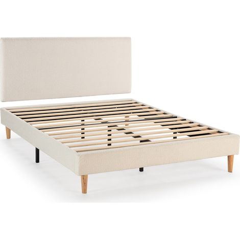 Polsterbett + Kopfteil Niebla 140x200 cm Beige