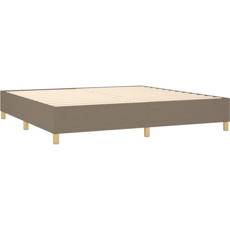 Somier de láminas sobre patas estructura de cama 200x200 cm tela topo TDL0206925