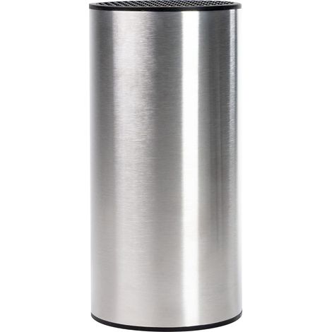 JSSEVN - Stainless Steel Kitchen Knife Block (1123cm) - Modern & Versatile Round Kitchen Knife Holder (Knives Not Included) - Knife Block to Optimize Your Kitchen - Safe & Stylish Home Knife Organizer (1/5)