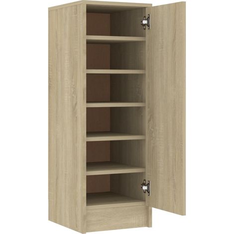 Scarpiera mobile contenitore per scarpe mobile per ingresso/corridoio/soggiorno rovere Sonoma 32 x 35 x 92 cm legno ingegnerizzato marrone 020021695