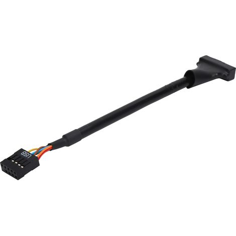 Câble adaptateur USB 3.0 20 broches mâle vers USB 2.0 9 broches femelle pour carte mère (1/5)