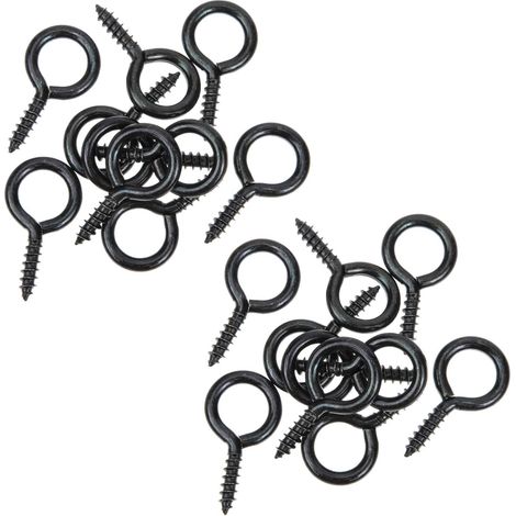 30 crochets à œillet fer noir pour suspension et extérieur (1/5)