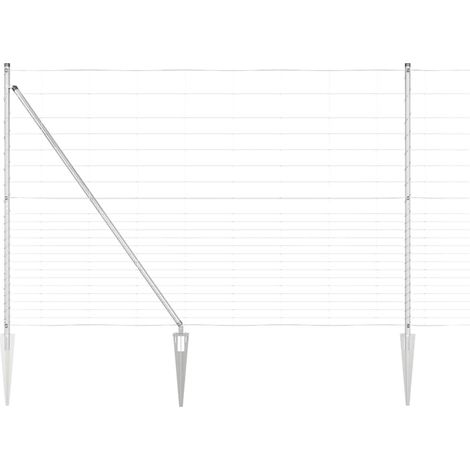 Maison Exclusive - Zaunpfosten Galvanisiert 25 x 1,6 m Stahl