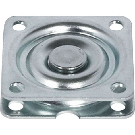 57 x 57 mm Kugellager-Drehplattform – 50 kg Tragkraft – 360°-Drehung für Fernseher und Hi-Fi-Anlagen – Verzinkter Stahl (1/2)