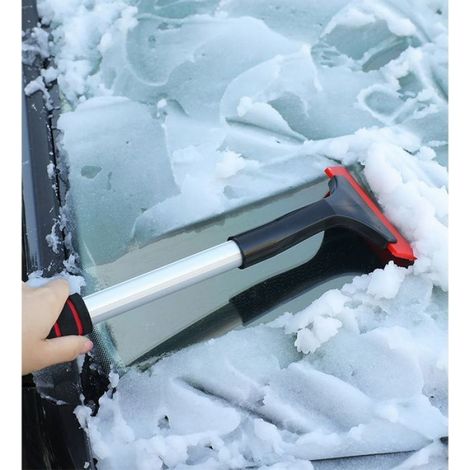 Grattoir À Glace - Raclette Pare-Brise Aluminium Léger Avec Poignée Ergonomique Multifonction Pour Voiture SUV Utilitaire - 1 Pièce (1/3)