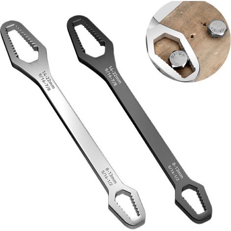 Doppelseitiger Ringschlüssel – multifunktional – rutschfest – selbstsichernd – verstellbar – Brillenhalter – Handwerkzeug für Haushalt und Auto (1/3)