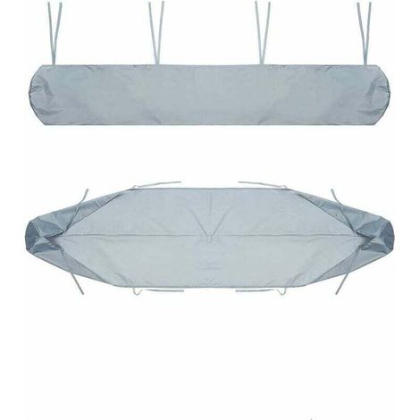 Housse de protection pour auvent, 2 m gris housse de rangement pour auvent rétractable manuel étanche et anti-poussière pour auvent de terrasse (1/3)
