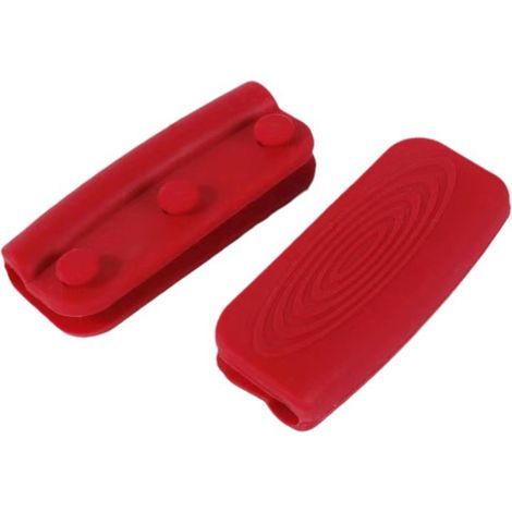 2 Paires Poignées Silicone Résistant Chaleur Pot Poignées Antidérapantes Support Poignée Pot Isolée Thermiquement Poignée d'Aide Plaques Four Protection Contre Chaleur pour Casseroles Woks (1/4)
