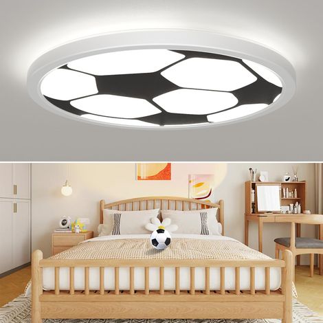 Plafonnier rond LED moderne luminaire design - Forme d'football 30cm 24W 4000K IP44 - Chambre/Couloir/Salle de Bain/Cuisine/Salon (1/5)