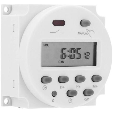 Programmateur Numérique 12V CN101A - Minuterie Digitale LCD pour Chauffe-Eau Maison, Programmation Horaires Sécurisée et Précise (1/5)