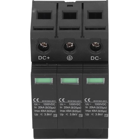 Parafoudre DC 40KV 3P à réponse rapide, ignifuge, modulaire pour panneaux solaires, protection photovoltaïque 1000VDC (1/5)