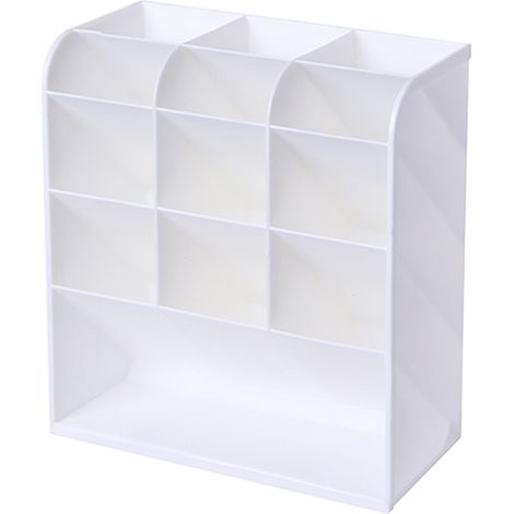 Support-Pour-Stylos - 13-Compartiments - 20,5 x 19 x 9,2 cm - Organisation Bureau - Pour Stylos-Crayons-Markers-Gommes (1/5)