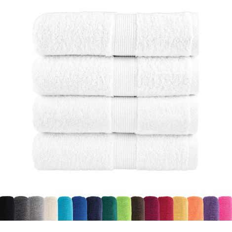 Serviettes de toilette premium SOLUND 4 pièces Blanc 30 x 30 cm 600 g/m²
