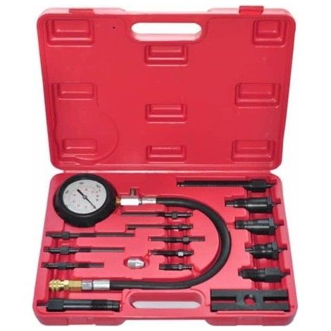 TESTER PROVA COMPRESSIONE MANOMETRO MOTORI DIESEL GASOLIO AUTO 18 PZ 026 ox