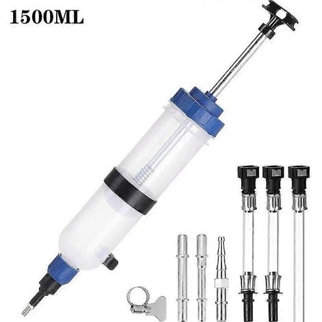 Pompe à seringue universelle pour vidange d'huile moteur, pompe à seringue pour liquide de frein, pompe à carburant manuelle à aspiration. (1/4)