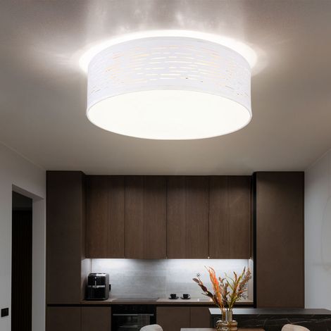 LED Deckenlampe Wohnzimmerlampe Deckenleuchte Küchenleuchte, Metall Kunststoff weiß, 3-Stufen-Schalter CCT, 20W 1180lm 3000K 4000K 6000K, D 38 cm