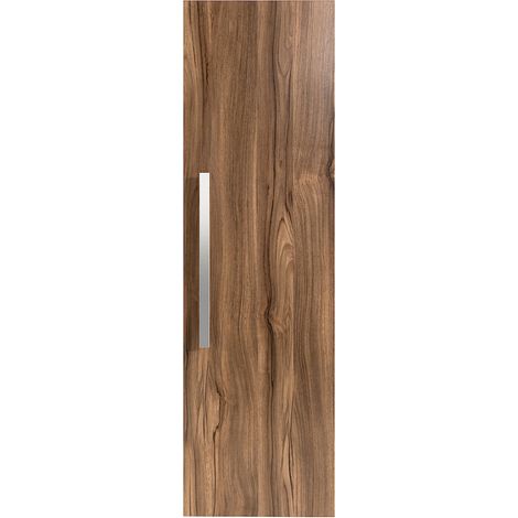 1200mm Tall Bathroom Tallboy Unit Wall Mounted Flat Packed Walnut (1/5)