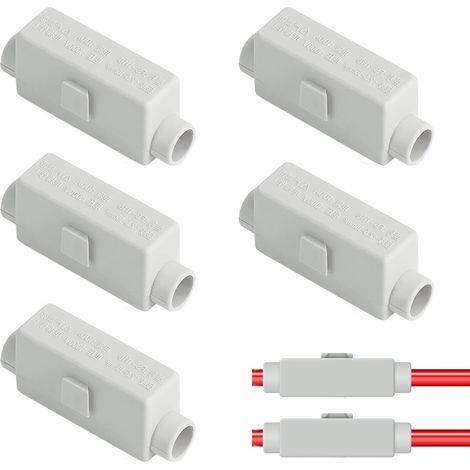 Bornier Électrique, Borne de Connexion Électrique avec 2 Connecteurs Traversants, 100 A, 1000 V, Adapté pour Câbles de 2,5 à 16 mm², Boîtier en ABS pour Installation de Plafonnier (1/5)