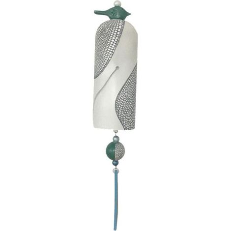 Pendentif suspendu de carillon de vent rustique d\'oiseau exquis, belles tentures de cloche de vent de résine pour la Vert