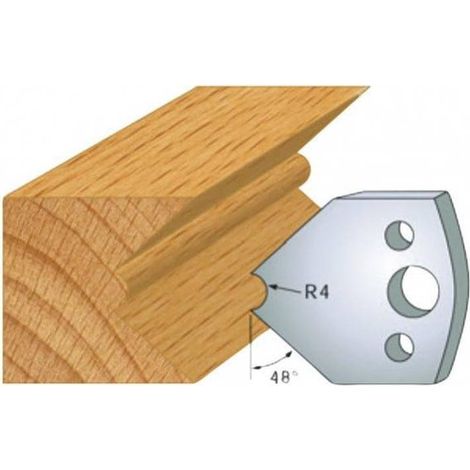Jeu de 2 Fers Profilés Acier HT 40 x 4 mm - N°080 Mouchette et chanfrein - Outil de menuiserie - Diamwood
